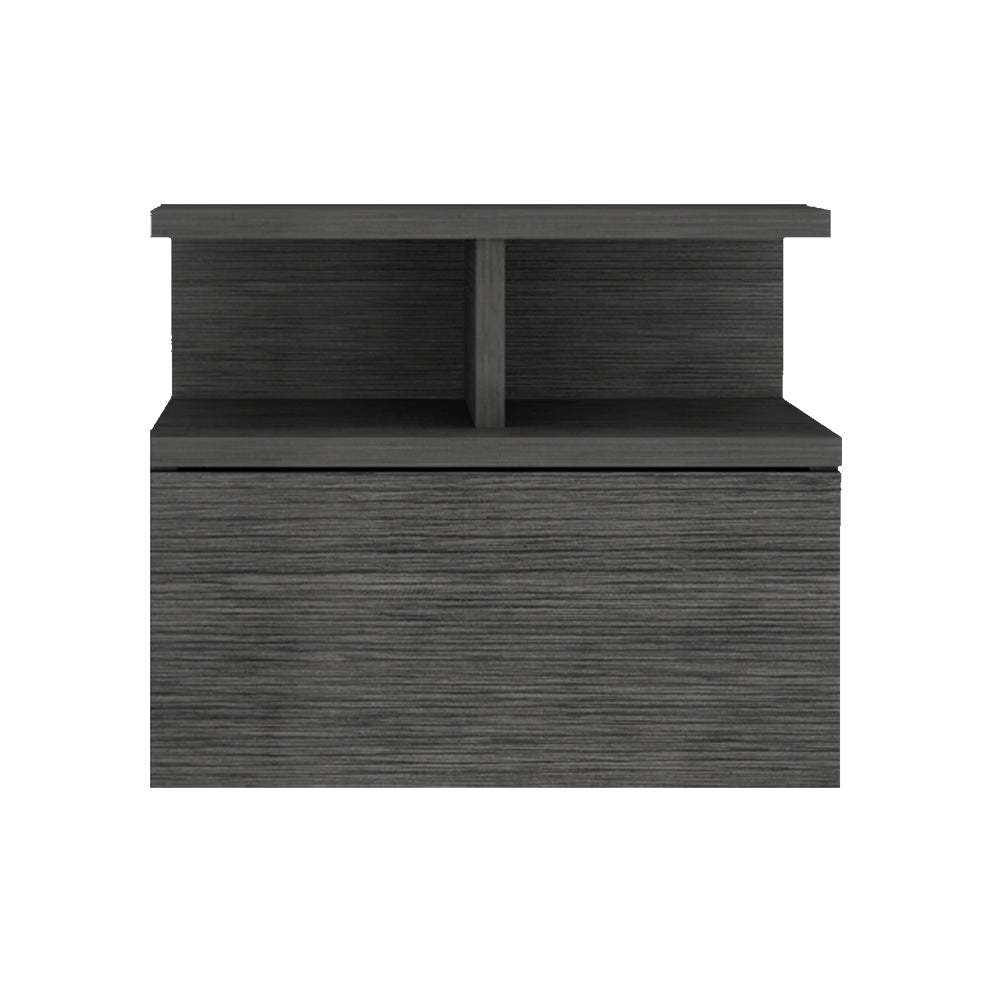 Nightstand Floating Flopini, Bedroom, Smokey Oak Gray Particle Board Engineered Wood