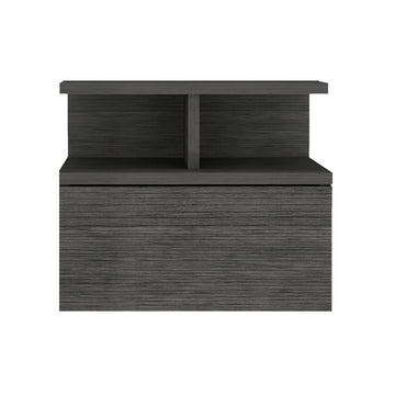 Nightstand Floating Flopini, Bedroom, Smokey Oak Gray Particle Board Engineered Wood