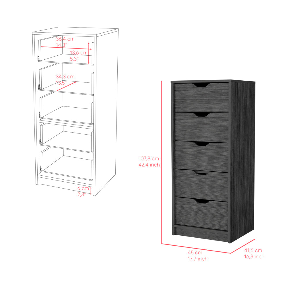 Kamran Dresser, Bedroom, Smokey Oak Gray Particle Board Engineered Wood