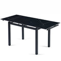 Black Ceramic Modern Rectangular Expandable Dining Room Table For Space Saving Kitchen Small Space Table Black Triangular Dining Room Modern Square Ceramic H Shape