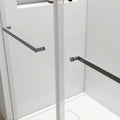 56 60 In. W X 76 In. H Sliding Frameless Soft Close Shower Door With Premium 3 8 Inch 10Mm Thick Tampered Glass In Chrome 23D02 60C Chrome Stainless Steel