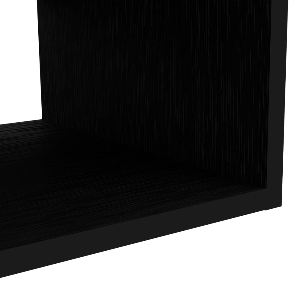 Floating Tv Stand Shelley, Living Room, Black Black 60 69 Inches Particle Board Engineered Wood