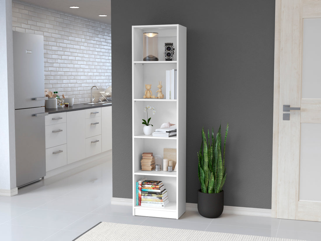 Bookcase Xs Benzoni, Office, White White Particle Board Engineered Wood