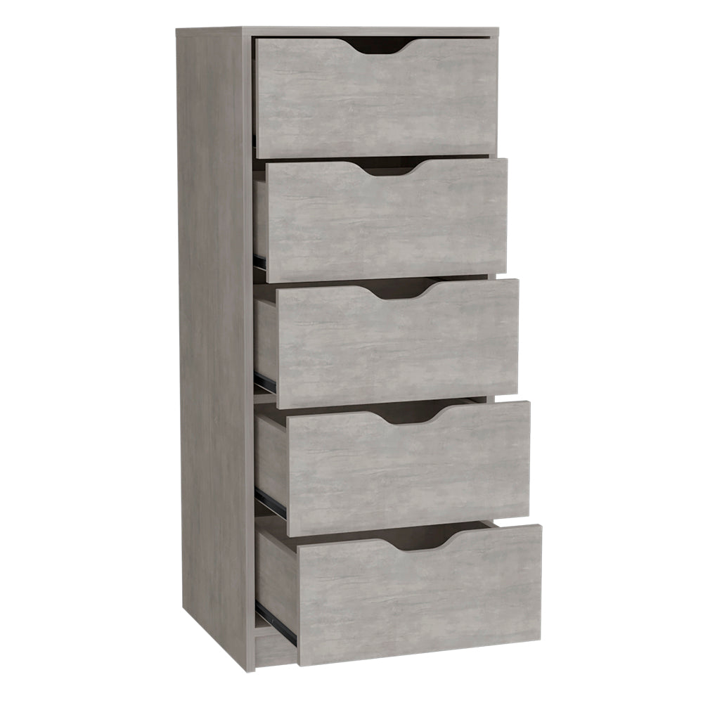 Kamran Dresser, Bedroom, Concrete Gray Grey Particle Board Engineered Wood