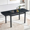 Black Ceramic Modern Rectangular Expandable Dining Room Table For Space Saving Kitchen Small Space Table Black Triangular Dining Room Modern Square Ceramic H Shape