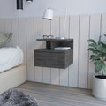 Nightstand Floating Flopini, Bedroom, Smokey Oak Gray Particle Board Engineered Wood