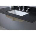 43Inch Bathroom Stone Vanity Top Black Gold Color With Undermount Ceramic Sink And Three Faucet Hole With Backsplash Black Sintered Stone