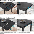 5 Pieces Functional Retractable Ceramic Table Dining Table Dining Set Including Yellow Velvet High Back Black Color Legs For Living Room,Dining Room,Kitchen Metal Yellow Black Seats 4 Metal Dining Room Modern 4 Leg Square Dining Table With Chair Ceramic