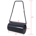 Lawn Roller, Push Tow Behind Water Sand Filled Steel Yard Sod Roller For Garden Backyard, 13 Gallon Black Steel
