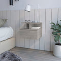 Nightstand Floating Flopini, Bedroom, Concrete Gray Grey Particle Board Engineered Wood