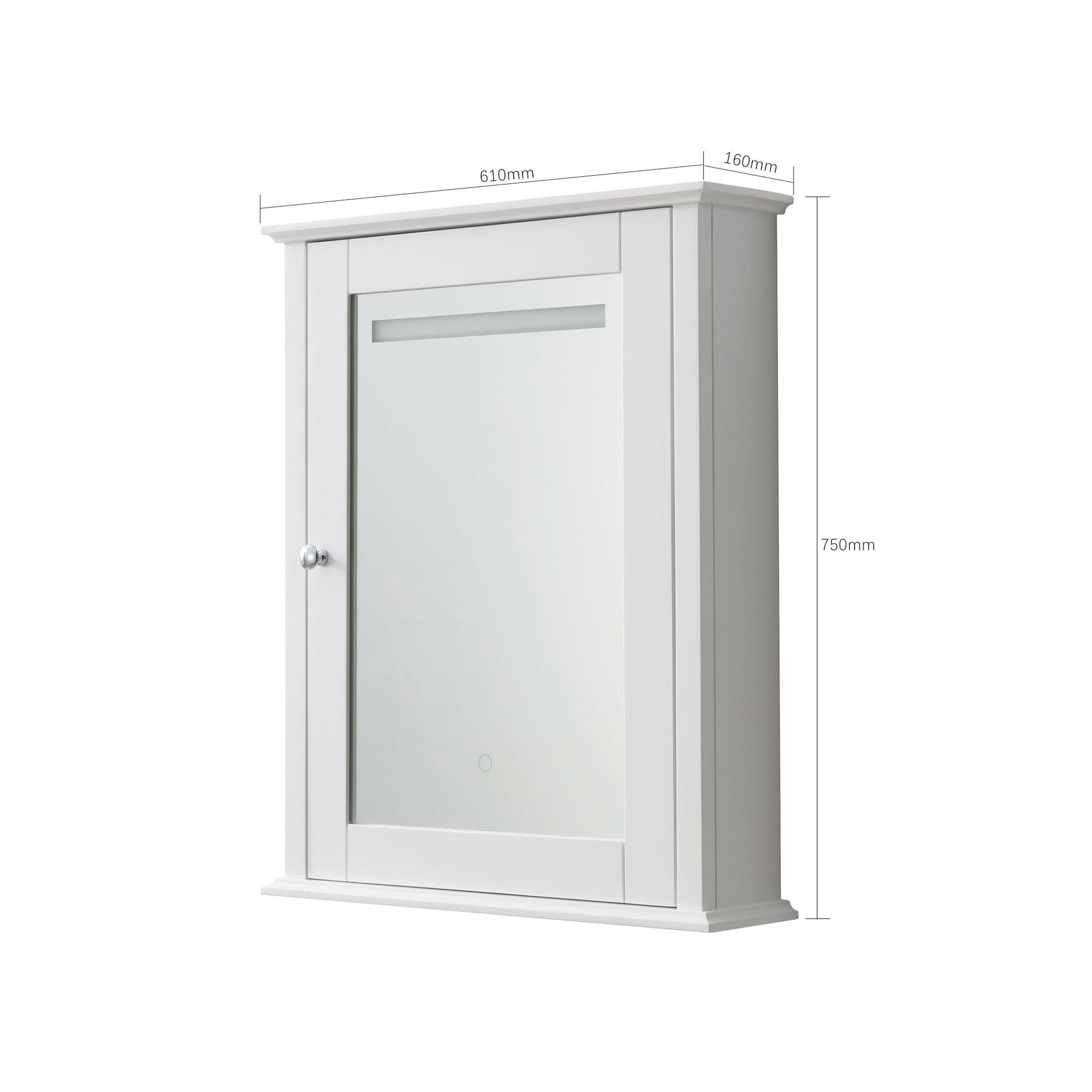 Bathroom Storage Mirror Cabinet Wall Mounted white-1-2-adjustable shelves-bathroom-wall