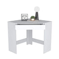 Corner Desk Granger, Office, White Black Particle Board Engineered Wood