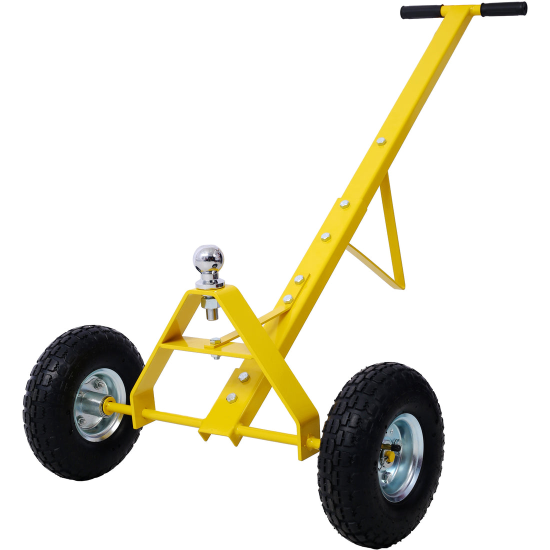 Trailer Dolly With Pneumatic Tires 600 Lb. Maximum Capacity,Yellow Color Yellow Steel