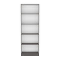 Bookcase 4 Shelves Benzoni, Office, Matt Gray White Multicolor Particle Board Engineered Wood