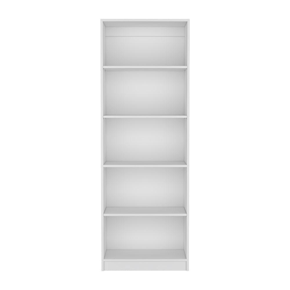 Bookcase 4 Shelves Benzoni, Office, White White Particle Board Engineered Wood