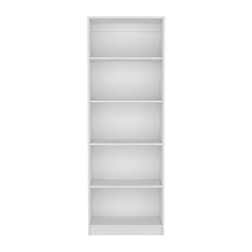 Bookcase 4 Shelves Benzoni, Office, White White Particle Board Engineered Wood