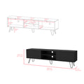 Tv Stand Franklin, Living Room, Black Black 50 59 Inches Particle Board Engineered Wood