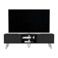 Tv Stand Franklin, Living Room, Black Black 50 59 Inches Particle Board Engineered Wood