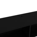 Floating Tv Stand Shelley, Living Room, Black Black 60 69 Inches Particle Board Engineered Wood