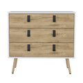 Dresser Magness, Bedroom, White Macadamia Multicolor Particle Board Engineered Wood