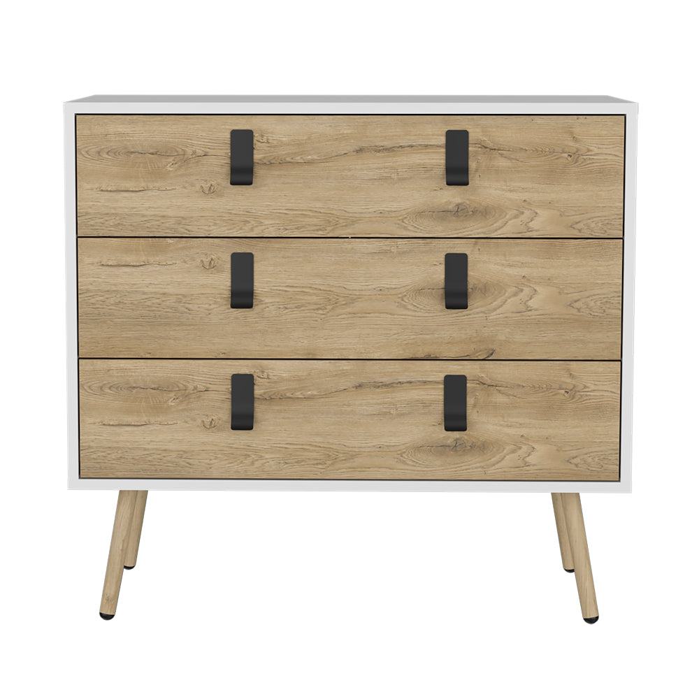 Dresser Magness, Bedroom, White Macadamia Multicolor Particle Board Engineered Wood