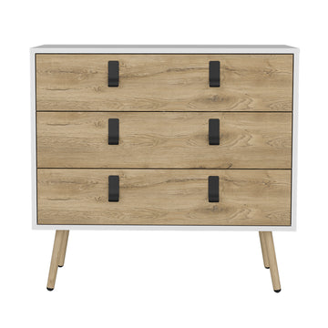 Dresser Magness, Bedroom, White Macadamia Multicolor Particle Board Engineered Wood