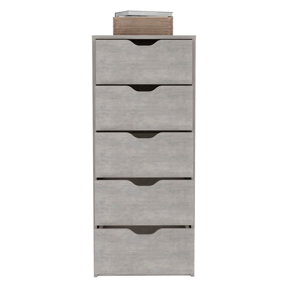 Kamran Dresser, Bedroom, Concrete Gray Grey Particle Board Engineered Wood