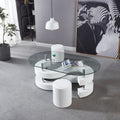 3 Pieces Coffee Table Set, Oval 10Mm 0.39