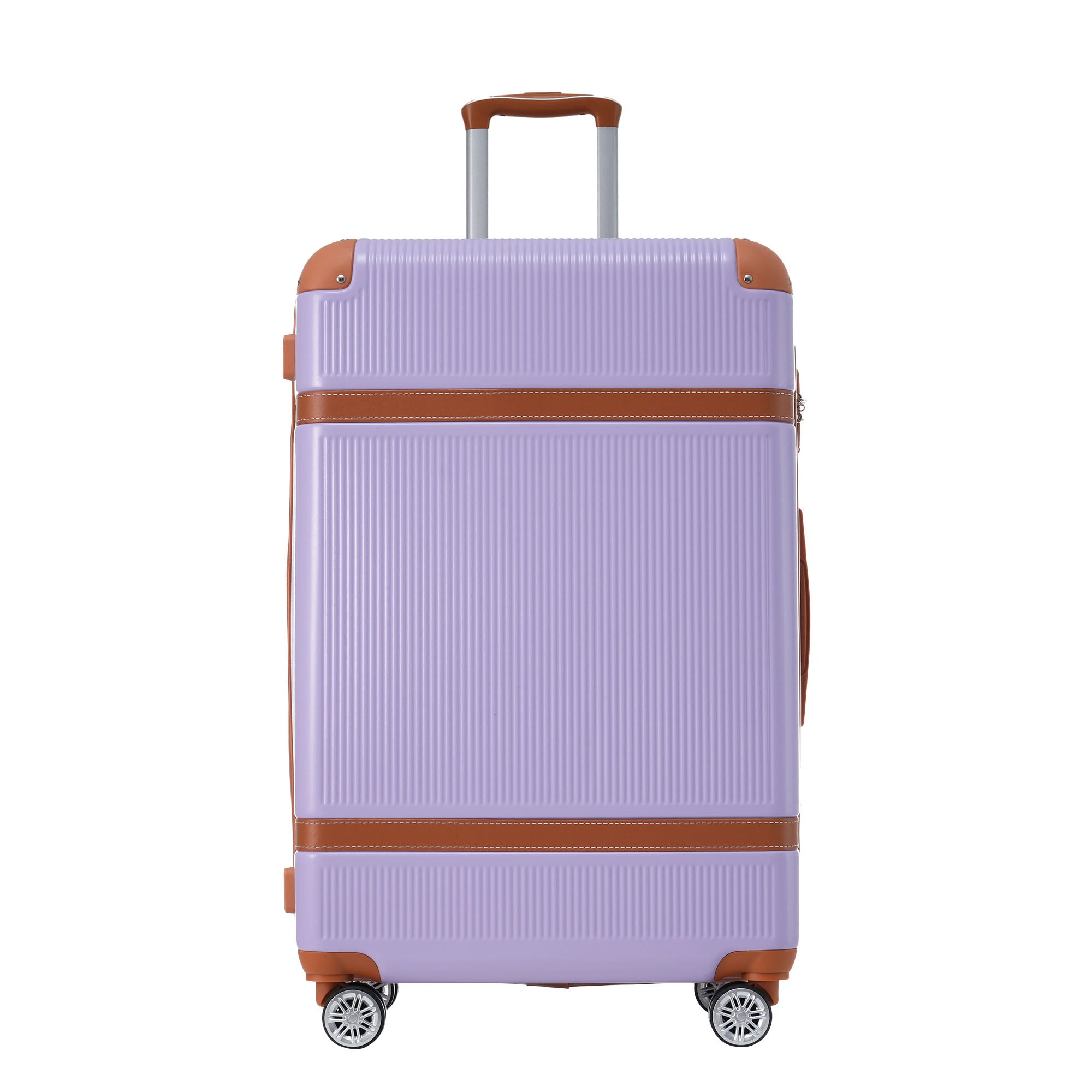 Hardshell Luggage Sets 3 Piece double spinner 8 wheels lilac-abs