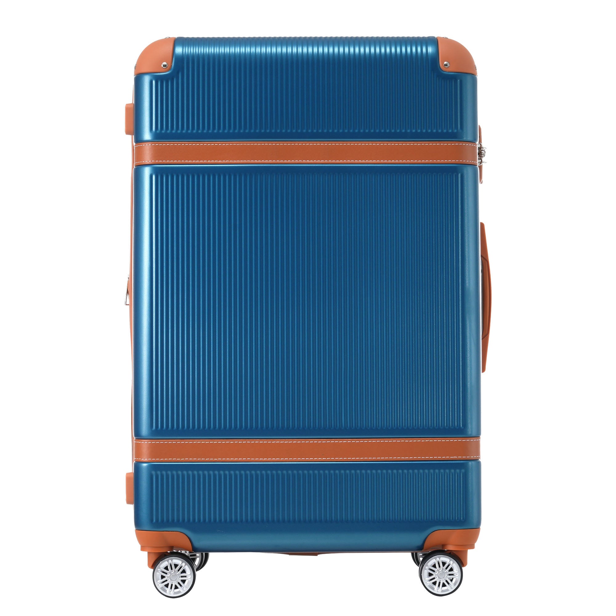 Hardshell Luggage Sets 3 Piece double spinner 8 wheels blue-abs