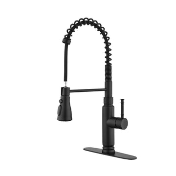 Touch Kitchen Faucet With Pull Down Sprayer Matte Black Stainless Steel