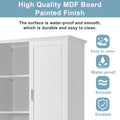 Tall Bathroom Storage Cabinet, Cabinet With Two Doors And Drawers, Adjustable Shelf, Mdf Board, White White Mdf