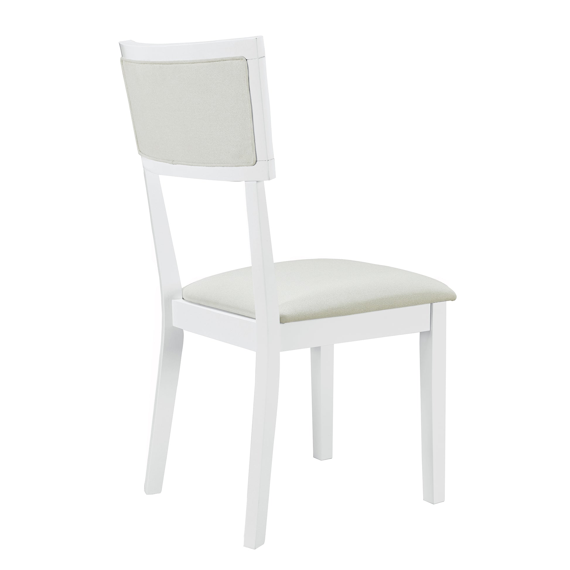 Farmhouse 6 Piece Trestle Dining Table Set With Upholstered Dining Chairs And Bench, 59Inch, White White Wood Dining Room Solid Wood Rubberwood Rectangular Dining Table With Chair And Bench Upholstered Chair Wood White Seats 6 Farmhouse Trestle Foam