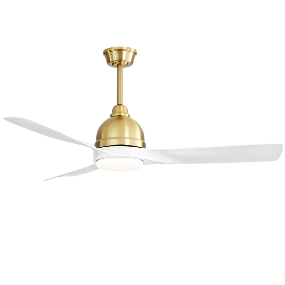 54 Inch Modern ABS Ceiling Fan 6 Speed Remote Control gold-abs