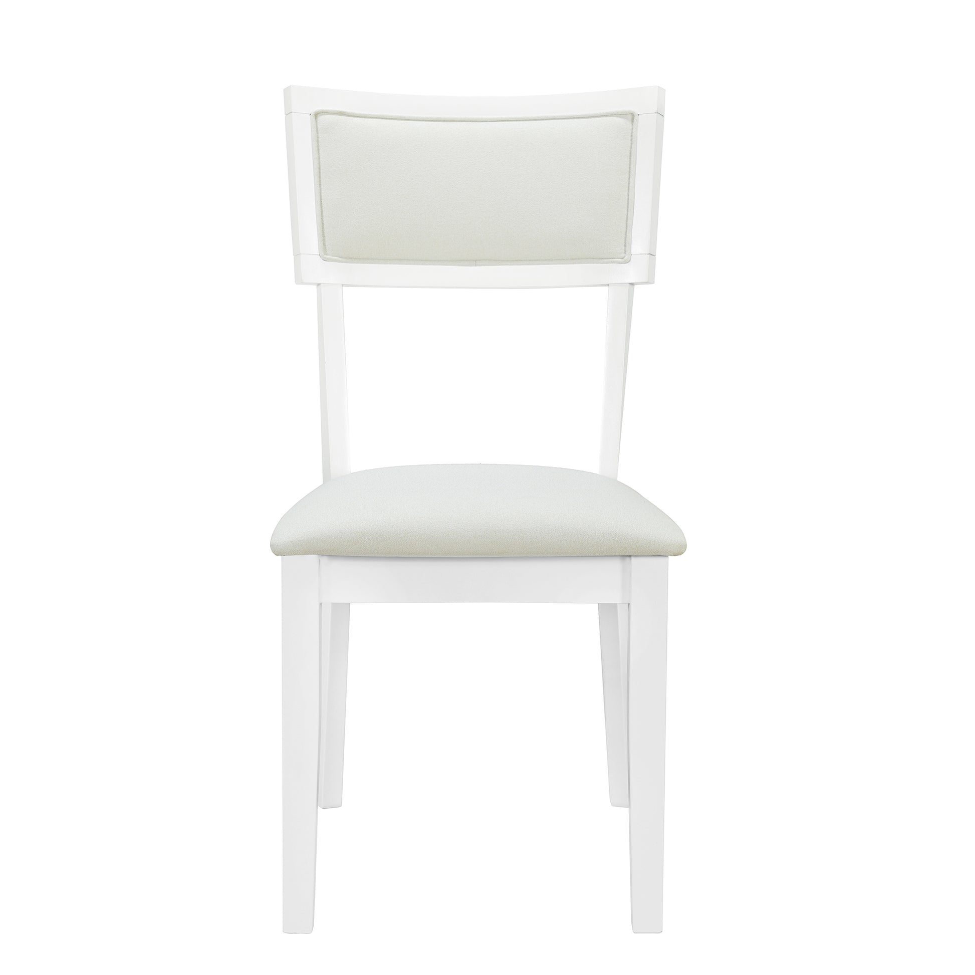 Farmhouse 6 Piece Trestle Dining Table Set With Upholstered Dining Chairs And Bench, 59Inch, White White Wood Dining Room Solid Wood Rubberwood Rectangular Dining Table With Chair And Bench Upholstered Chair Wood White Seats 6 Farmhouse Trestle Foam