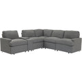 104'' Power Recliner Corner Sofa Home Theater Reclining Sofa Sectional Couches With Storage Box, Cup Holders, Usb Ports And Power Socket For Living Room, Dark Grey Dark Grey Foam Linen 4 Seat