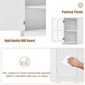 Tall Bathroom Storage Cabinet, Corner Cabinet with white-mdf