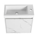 20'' Floating Wall Mounted Bathroom Vanity With Resin Sink & Soft Close Cabinet Door White 1 1 Soft Close Doors Bathroom Wall Mounted Modern Plywood