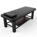 80 Inches Wide Beauty Salon Beauty Bed Modern Massage Bed Black 10*10 Square Leg Iron Frame Structure No Adjustable Backrest Tie Zb Lkj Black Pu Leather