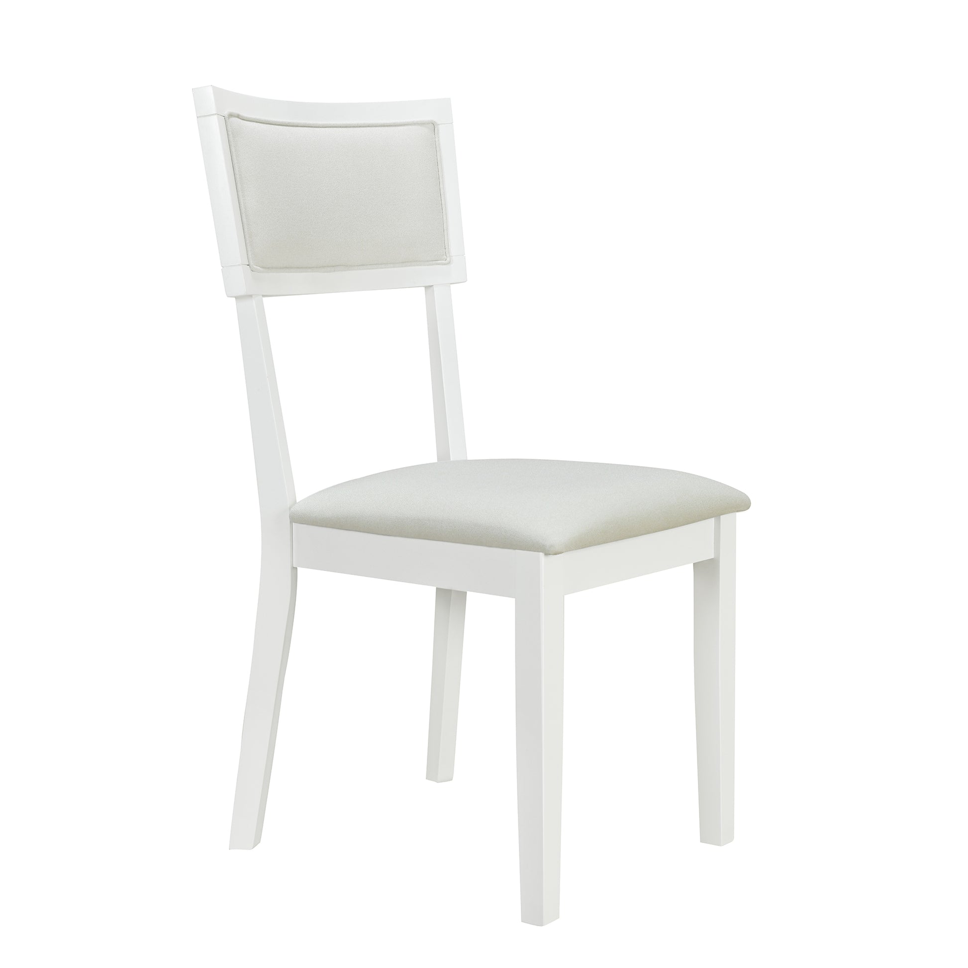 Farmhouse 6 Piece Trestle Dining Table Set With Upholstered Dining Chairs And Bench, 59Inch, White White Wood Dining Room Solid Wood Rubberwood Rectangular Dining Table With Chair And Bench Upholstered Chair Wood White Seats 6 Farmhouse Trestle Foam