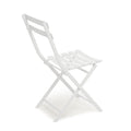 3 Piece Patio Bistro Set Of Foldable Round Table And Chairs, White No White Metal