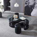 3 Pieces Coffee Table Set, Oval 10Mm 0.39