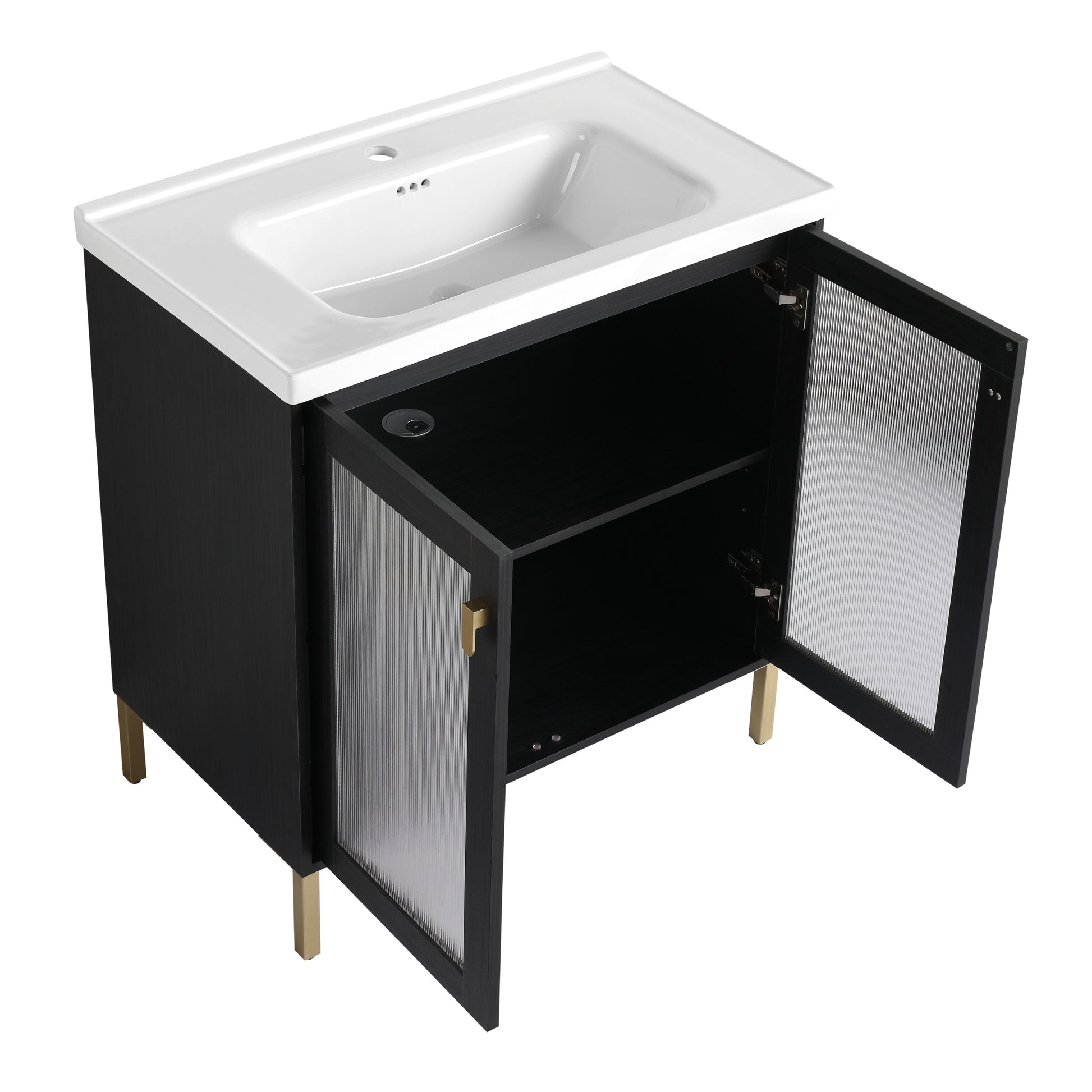 32Inch Freestanding Bathroom Vanity Plywood With black-2-bathroom-freestanding-modern-plywood