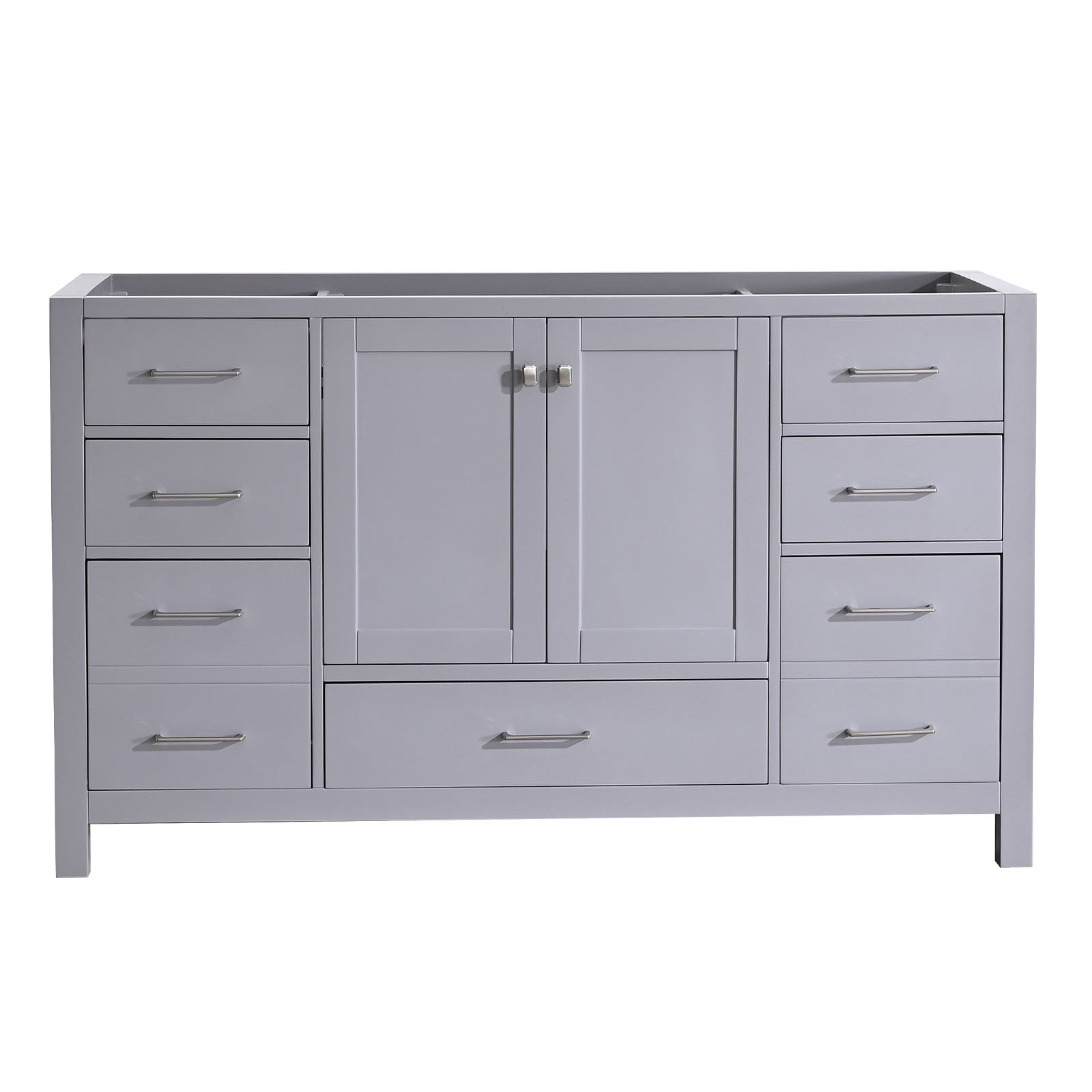 Bathroom Vanity Base Cabinet Only, Single Bath Vanity In Gray, Bathroom Storage With Soft Close Doors And Drawers Gray Plywood