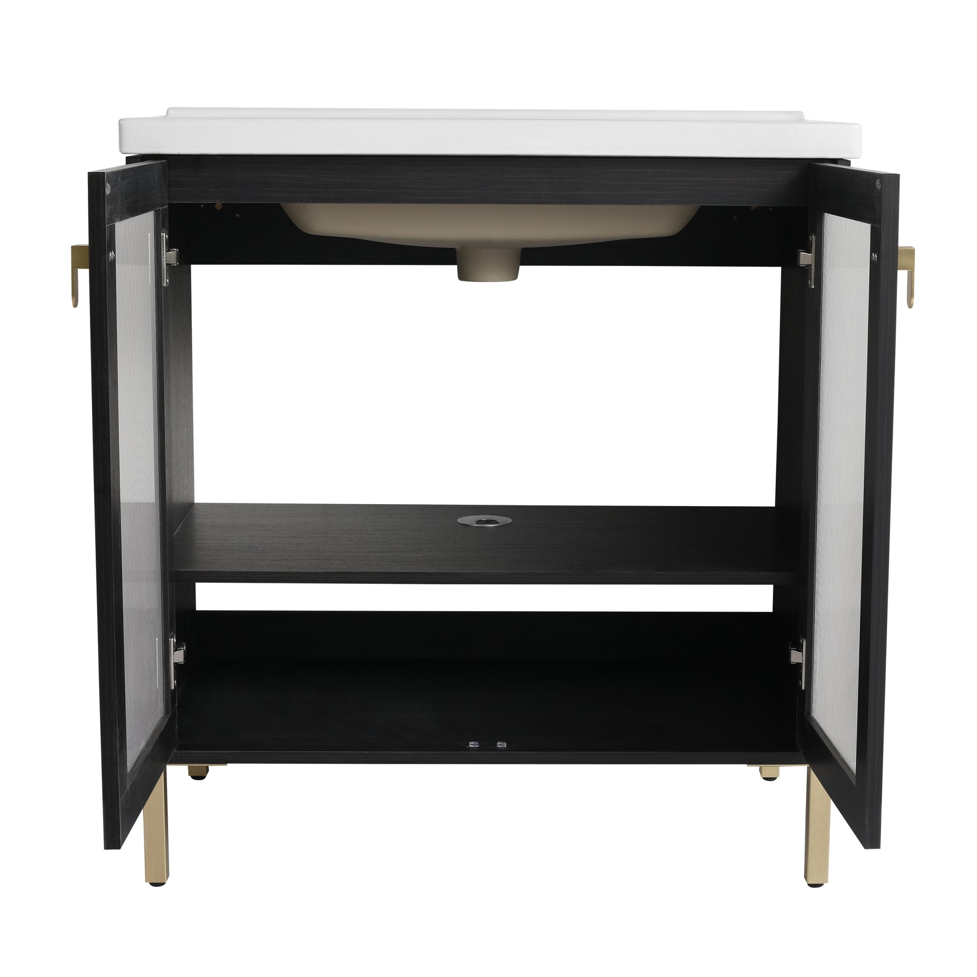 32Inch Freestanding Bathroom Vanity Plywood With black-2-bathroom-freestanding-modern-plywood