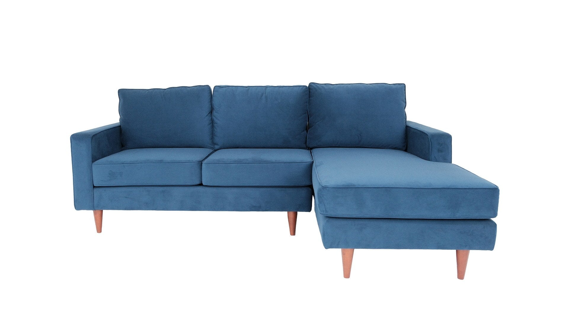 Navy Blue L Shaped Sectional Sofas For Living Room, Modern Sectional Couches For Bedrooms, Apartment With Solid Wood Frame Polyester Fabric Navy Blue Wood Foam Polyester