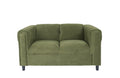 Green Suede Loveseat Sofa For Living Room, Modern D Cor Beautiful Seat Mini Small Couches For Small Spaces And Bedroom With Solid Wood Frame Green Wood Foam Suede