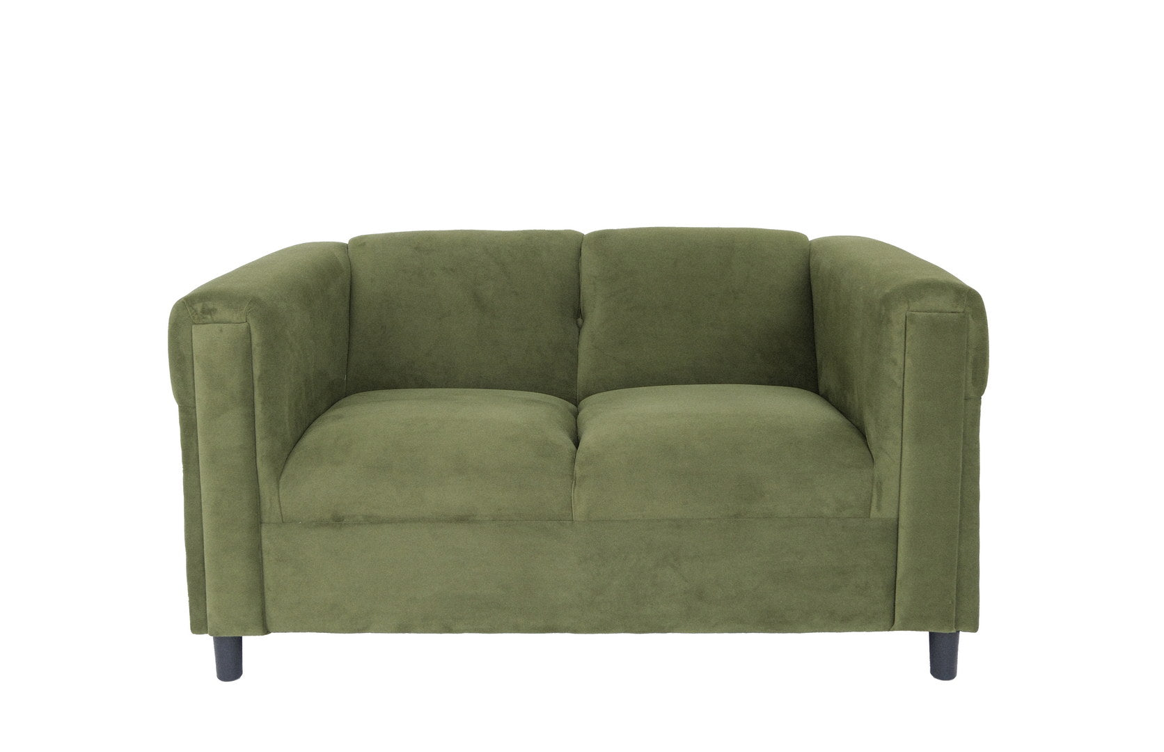 Green Suede Loveseat Sofa For Living Room, Modern D Cor Beautiful Seat Mini Small Couches For Small Spaces And Bedroom With Solid Wood Frame Green Wood Foam Suede