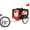 Outdoor Heavy Duty Foldable Utility Pet Stroller Dog black+red-garden & outdoor-fabric-steel