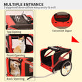 Outdoor Heavy Duty Foldable Utility Pet Stroller Dog black+red-garden & outdoor-fabric-steel